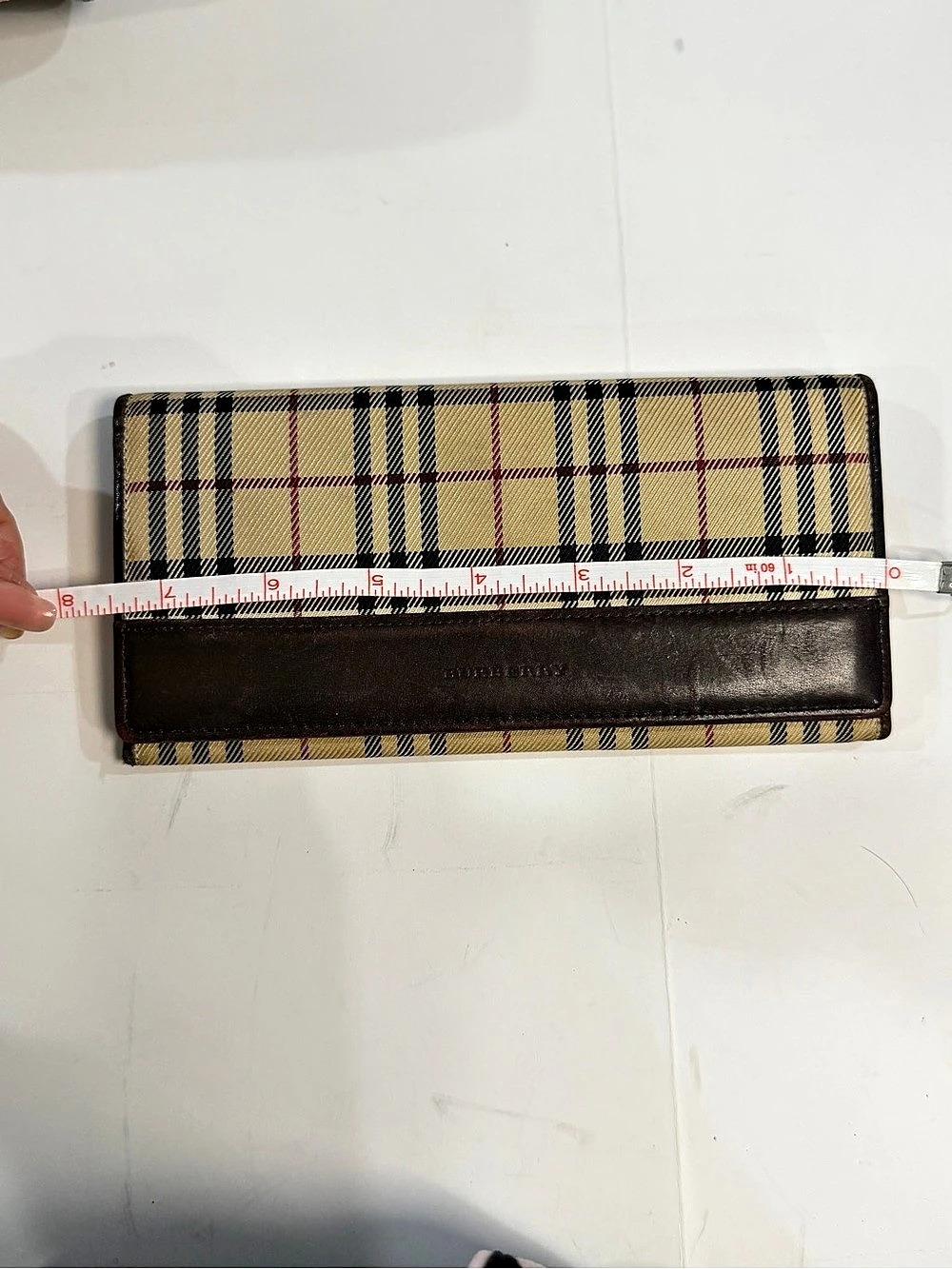Burberry Haymarket Check Long Continental Flap Wallet Brown & Beige